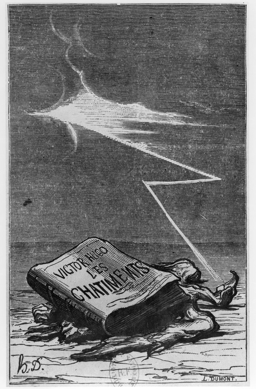 Illustration till "Les Chatiments" (1853) av Victor Hugo (1802-85), 40:e upplagan utgiven av J. Hetzel, 1872. av Honoré Daumier