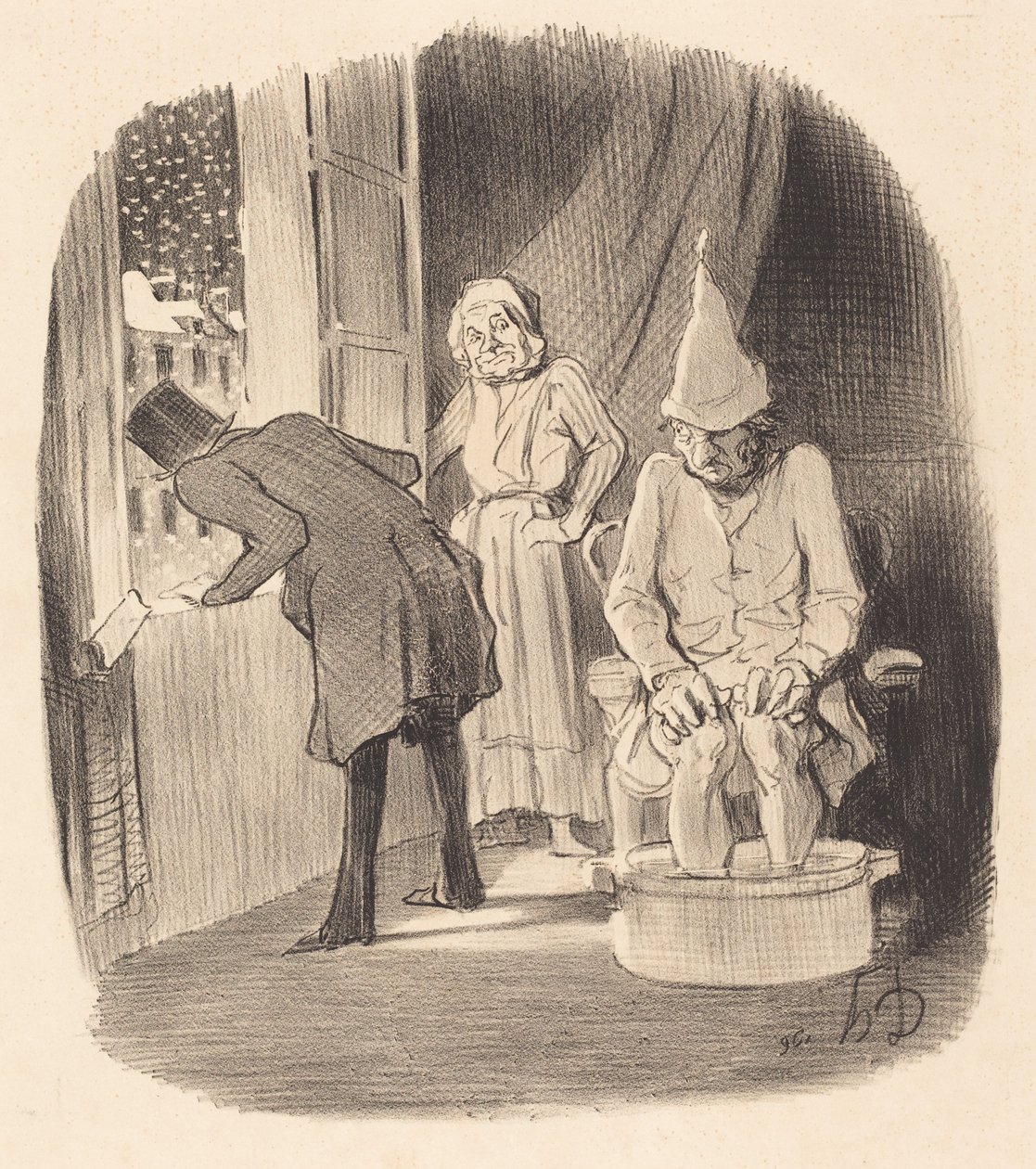 Nackdelen med att placera ditt boende... av Honoré Daumier