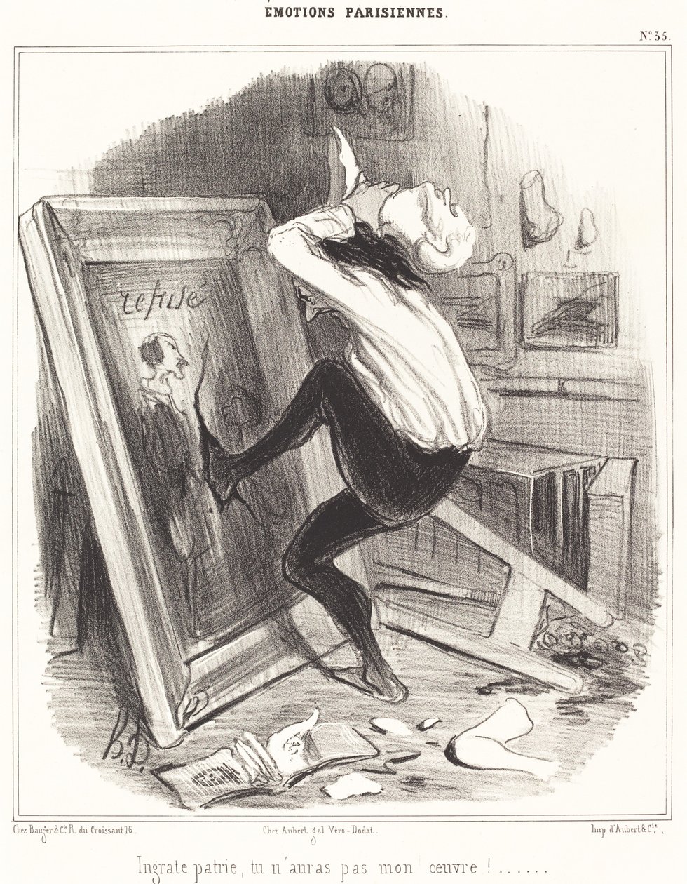otacksamt fädernesland, du får inte mitt arbete!... av Honoré Daumier