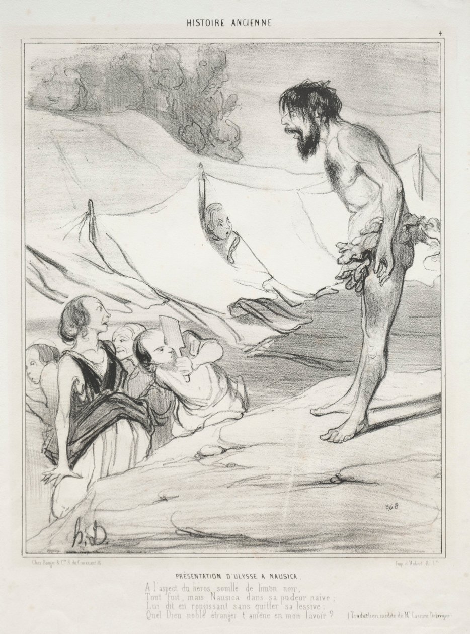 Introduktion av Ulysses till Nausica av Honoré Daumier