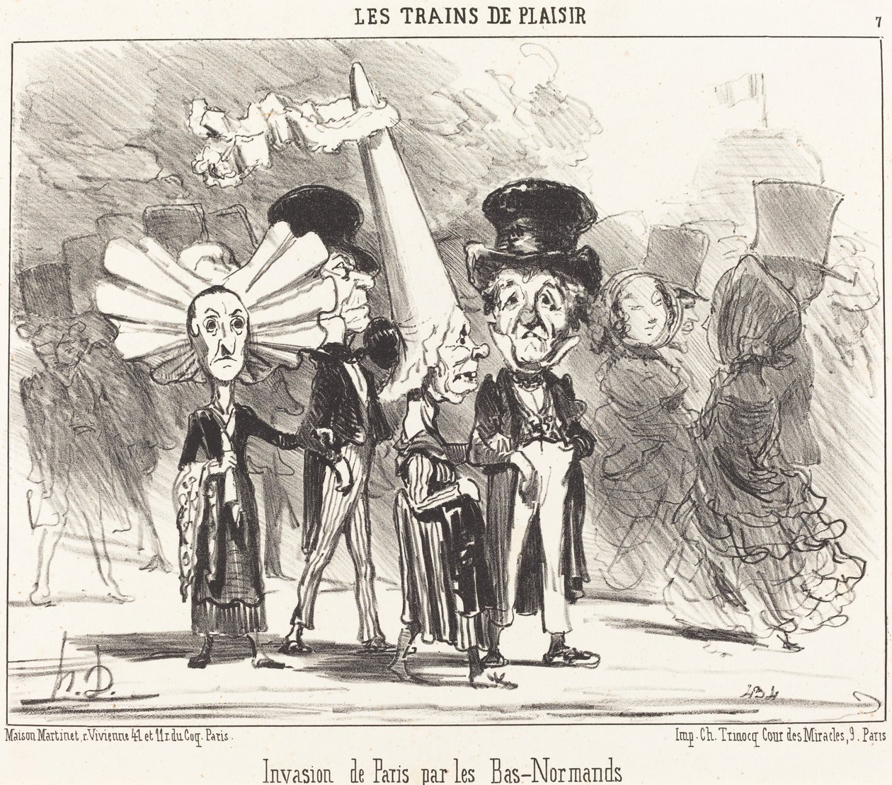 Invasion av Paris av de lägre normanderna av Honoré Daumier