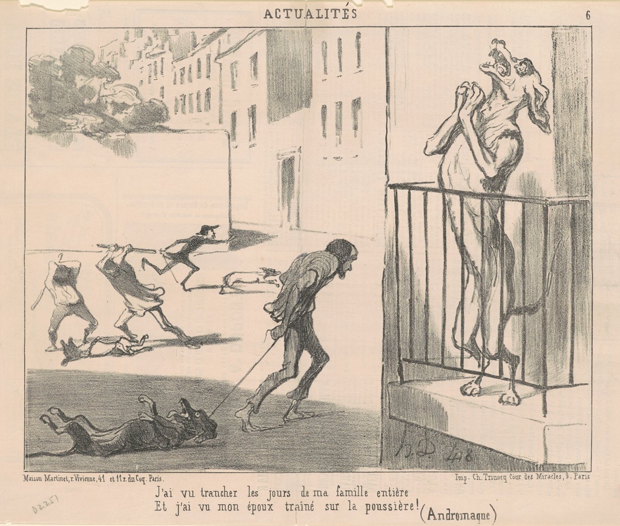 Jag såg min familjs dagar skäras... av Honoré Daumier