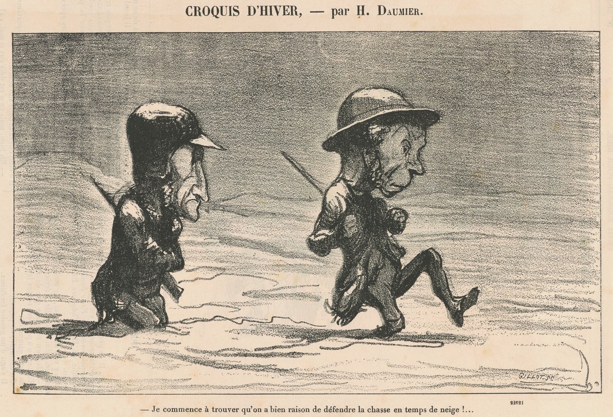 Jag börjar hitta ... i snöväder! ... av Honoré Daumier