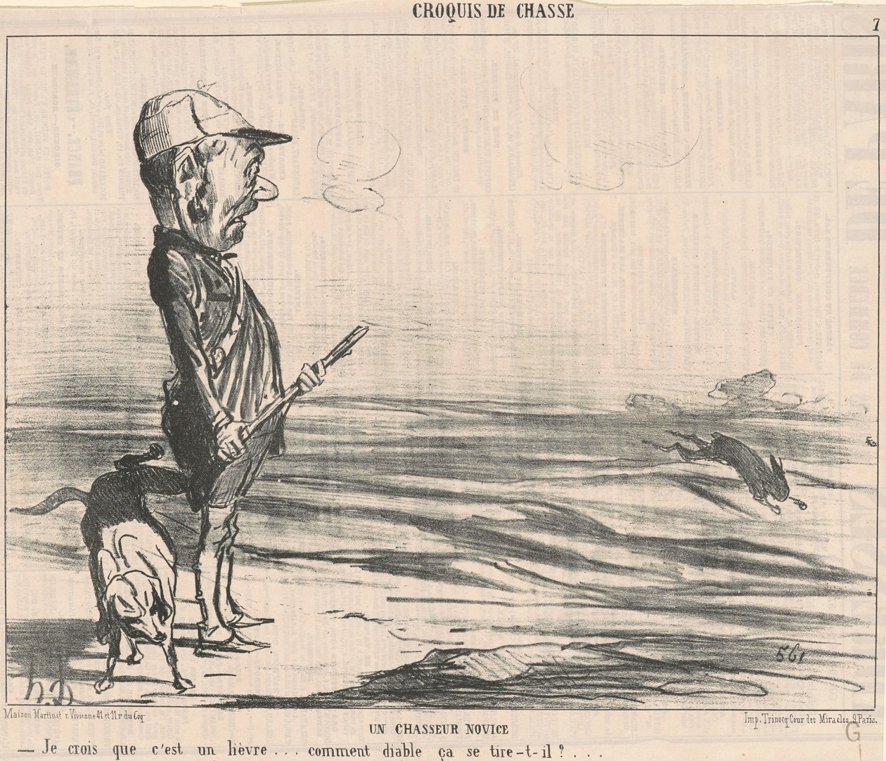 Jag tror det är en hare... av Honoré Daumier