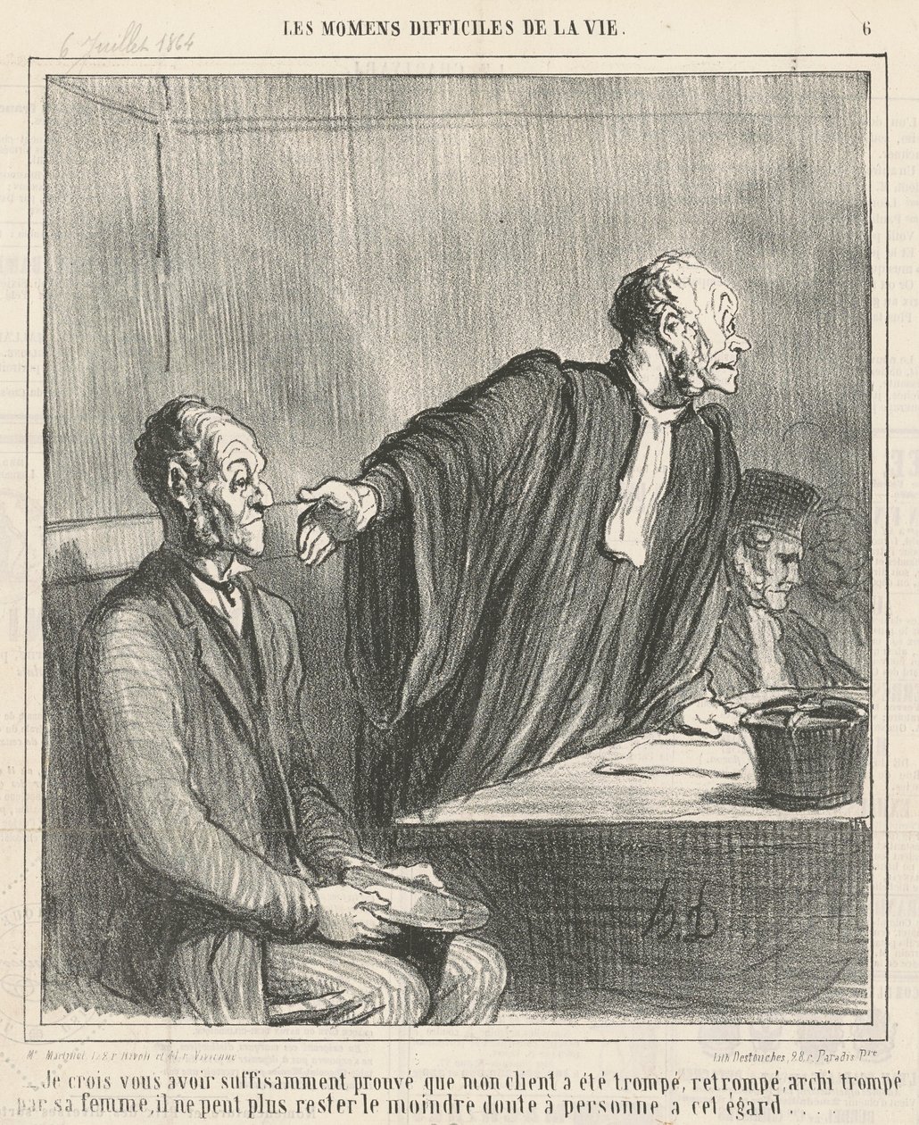 Jag tror att jag har... bevisat för dig att min klient... av Honoré Daumier