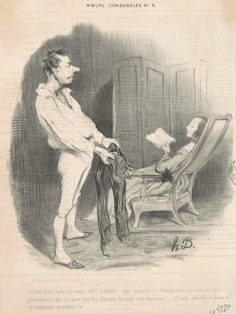 Jag bryr mig inte om din fru Sand... av Honoré Daumier