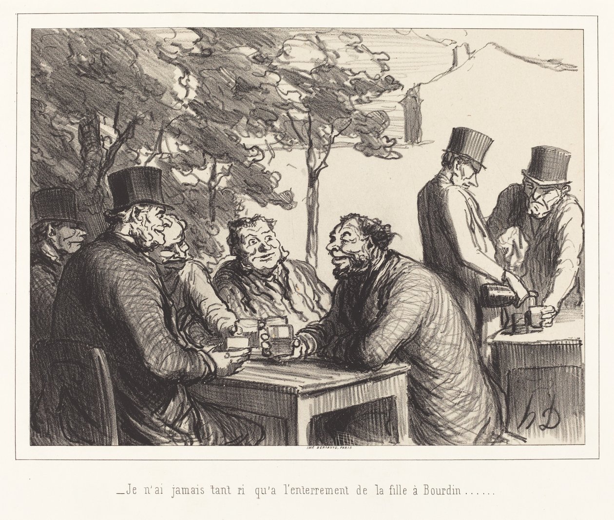 Jag har aldrig skrattat så mycket som vid begravningen av Bourdins dotter... av Honoré Daumier