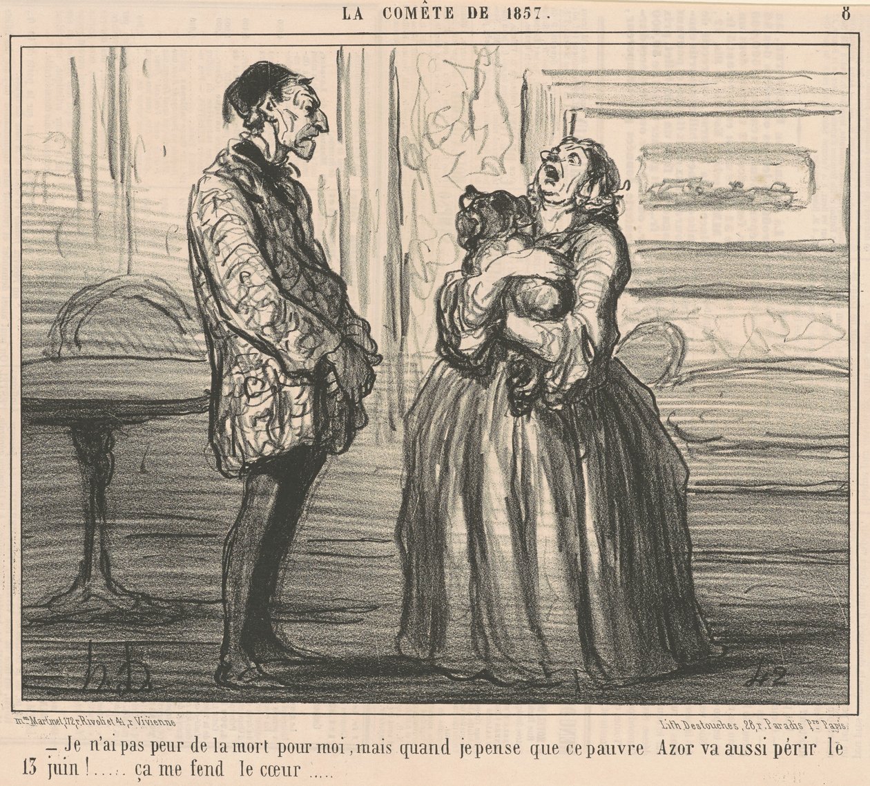 Jag är inte rädd för döden för mig... av Honoré Daumier