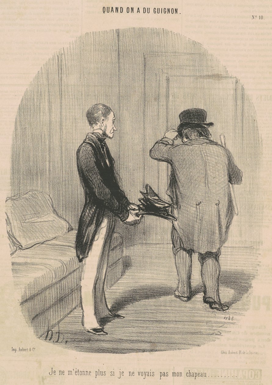 Jag är inte längre förvånad om jag inte såg min hatt... av Honoré Daumier