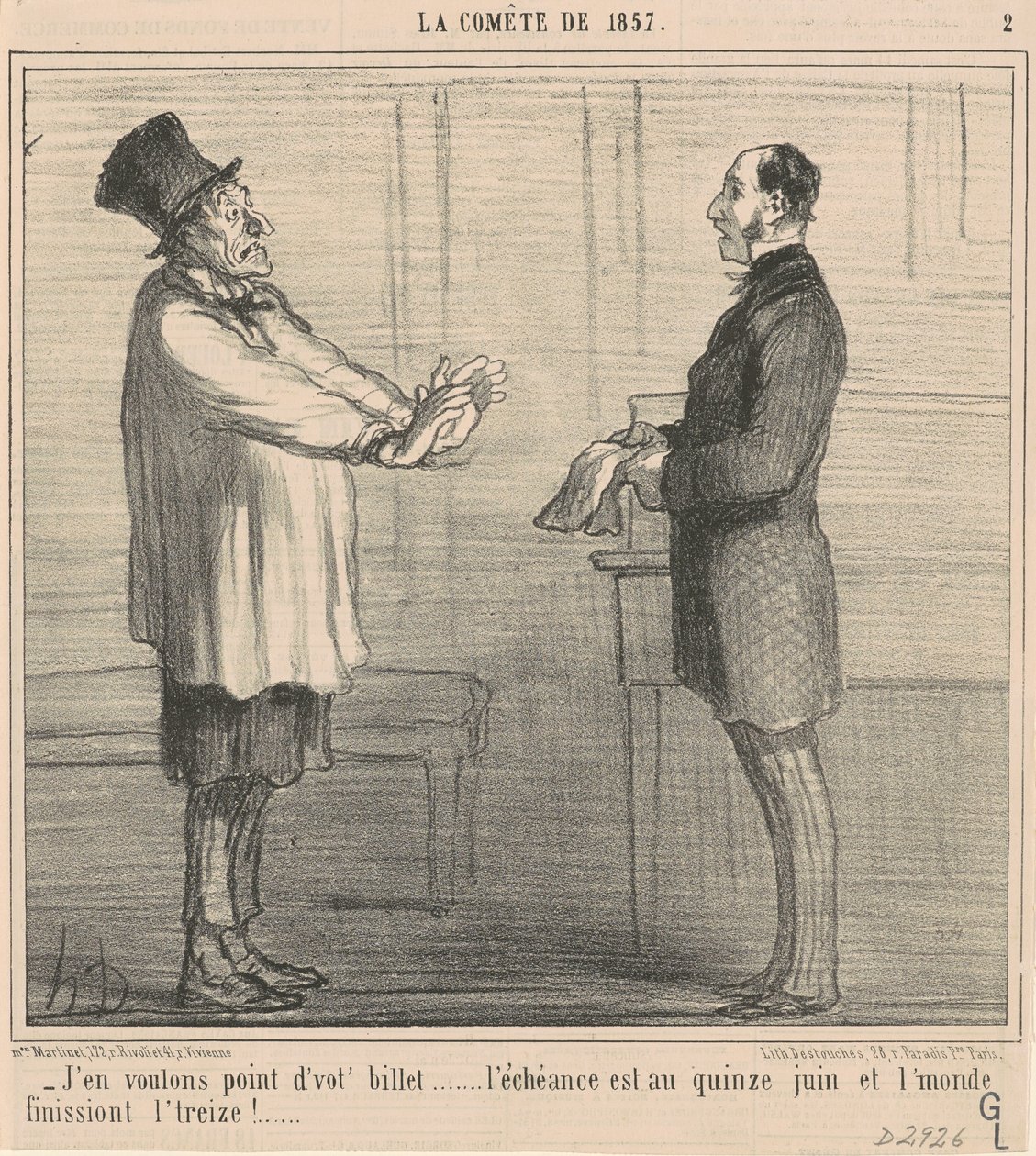 Jag vill inte ha din biljett... av Honoré Daumier