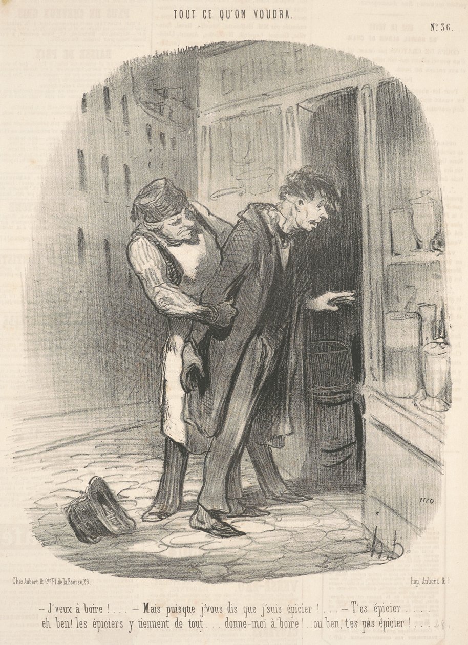 Jag vill dricka! Men eftersom jag säger det... av Honoré Daumier