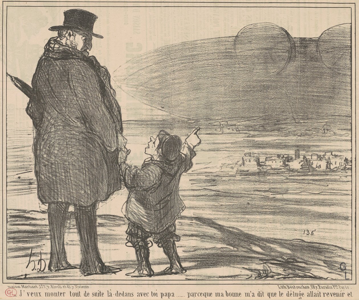 Jag vill komma in dit direkt... av Honoré Daumier