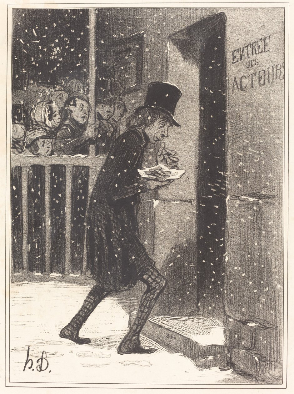 Skådespelaren The Tightrope Walker av Honoré Daumier
