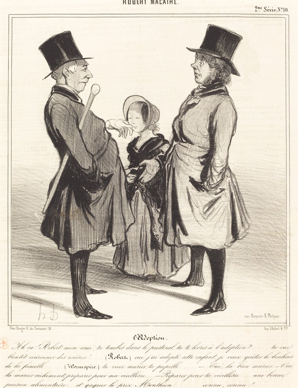 Adoption - Ah! Robert, min vän... av Honoré Daumier