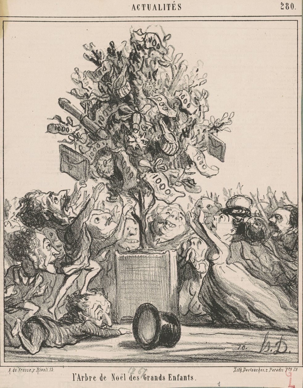 Den stora barnjulgranen av Honoré Daumier