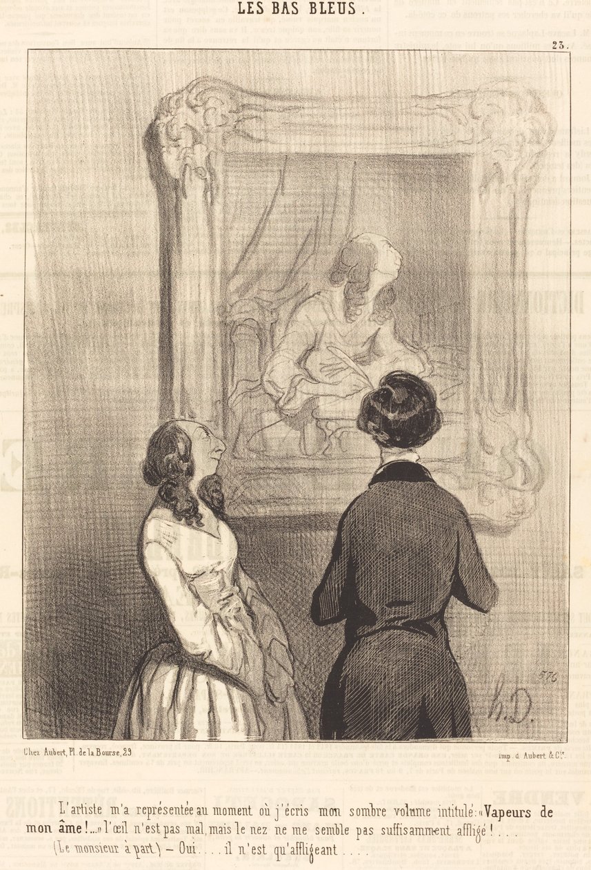 Konstnären representerade mig när jag skriver av Honoré Daumier