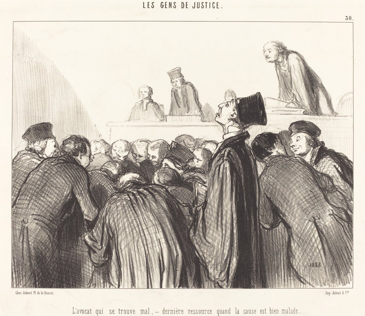 Advokaten som är sjuk av Honoré Daumier