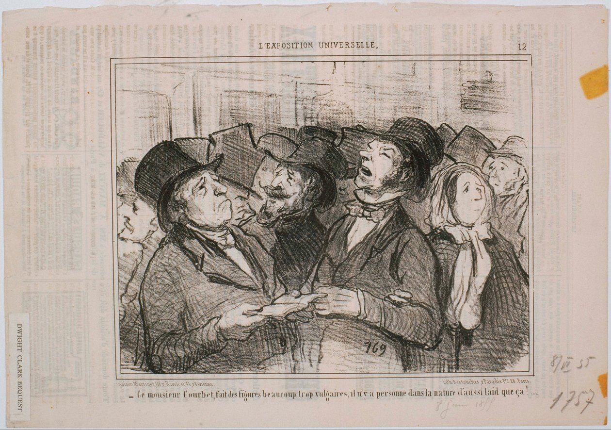 Världsutställningen: Herr Courbet gör...vulgära figurer av Honoré Daumier
