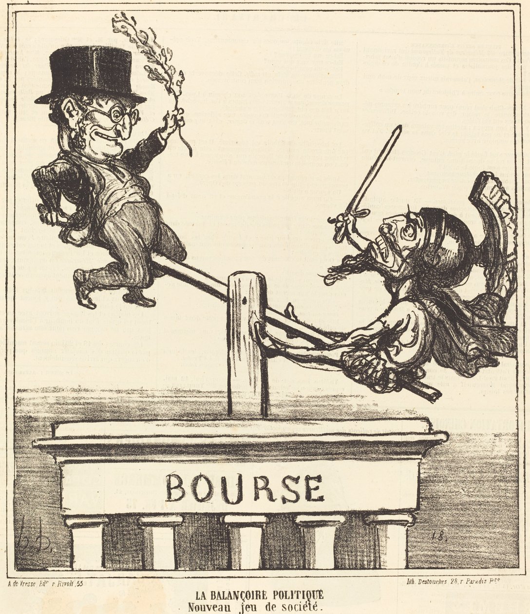 Den politiska svängningen... av Honoré Daumier