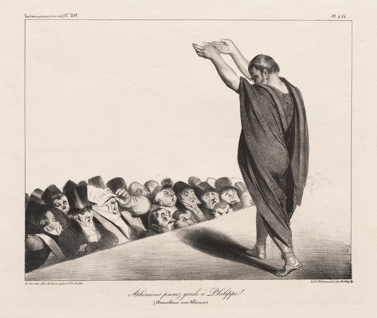 La Caricature, Pl. 454, atenare Se upp för Philip! av Honoré Daumier