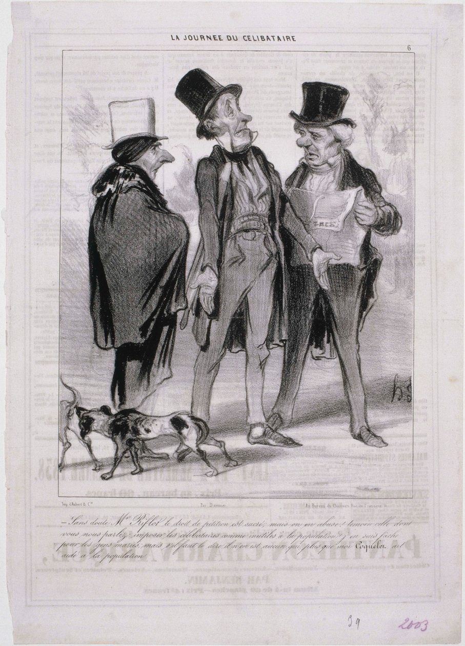 Bachelor Day av Honoré Daumier