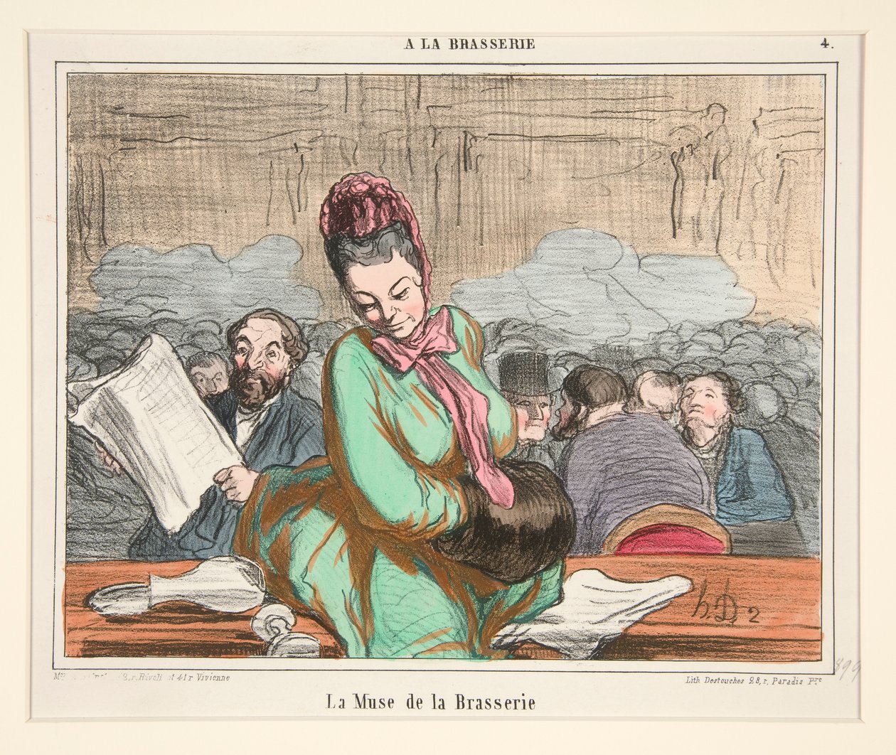 The Brewery Muse, från A La Brasserie av Honoré Daumier