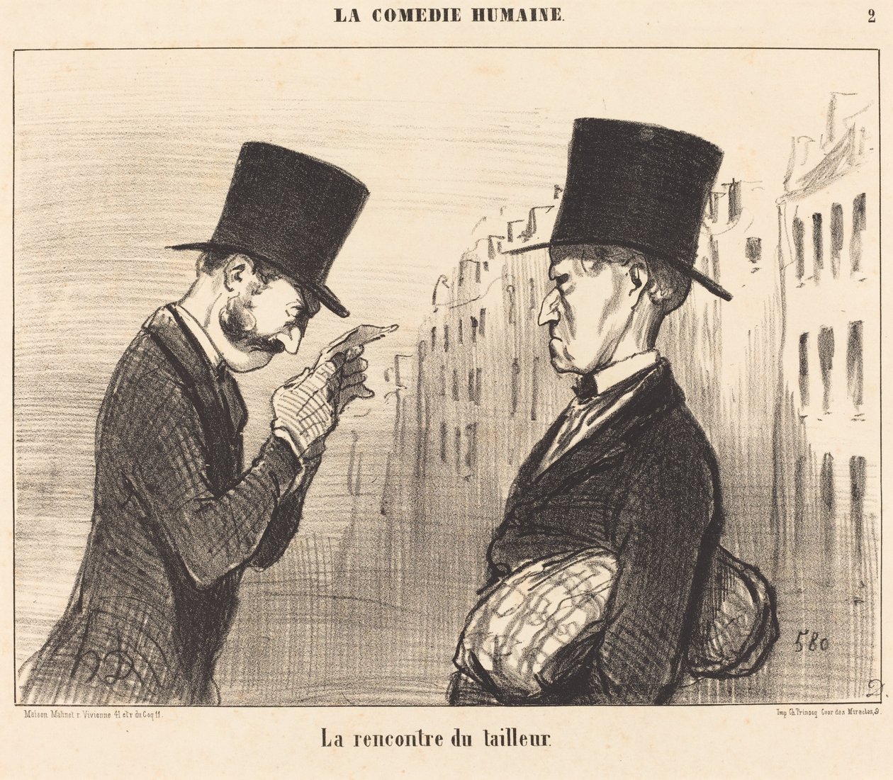 Skräddarmötet av Honoré Daumier