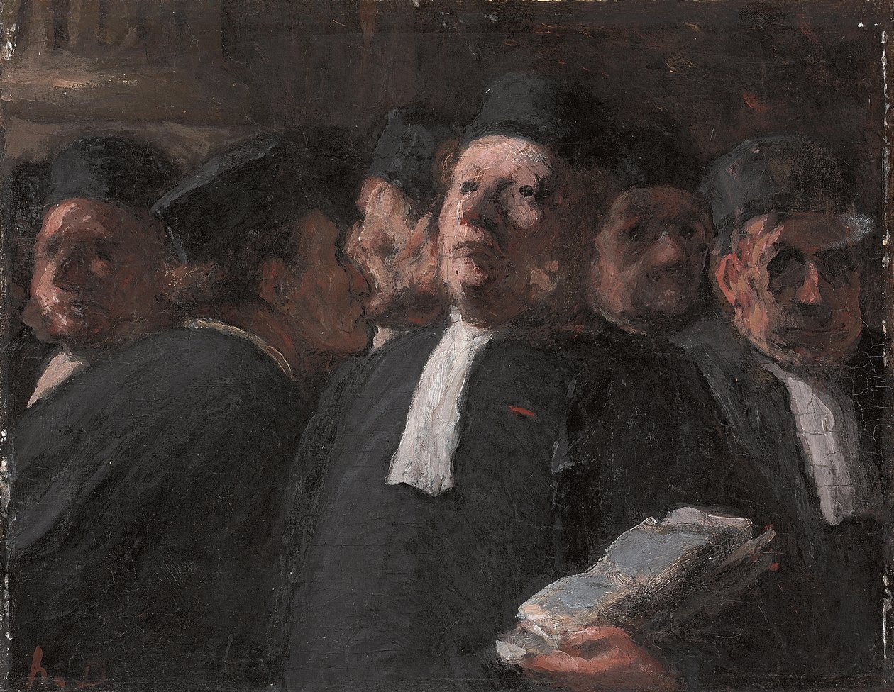 Salle des Pas-perdus vid Palais de Justice, av Honoré Daumier