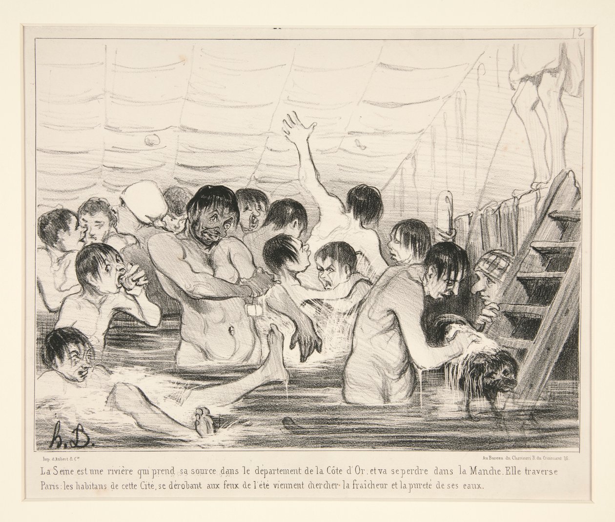 Seine är en flod som har sin källa i departementet Cote d av Honoré Daumier