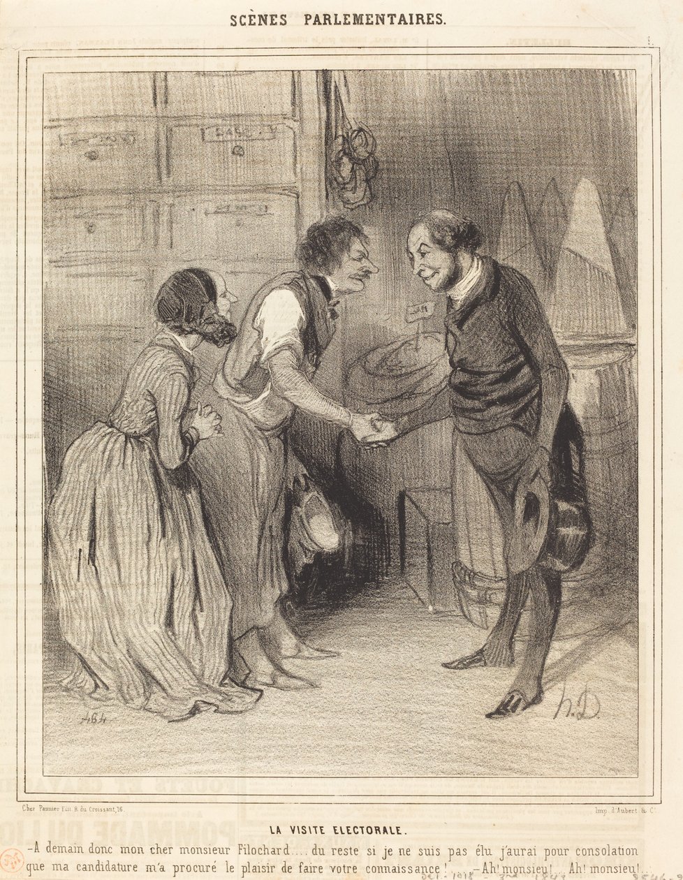 Valbesöket av Honoré Daumier
