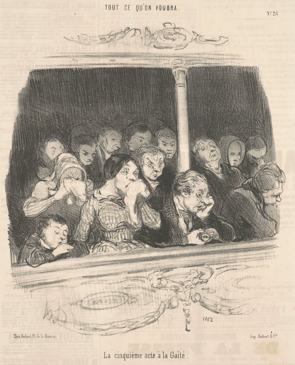 Femte akten har munterhet av Honoré Daumier