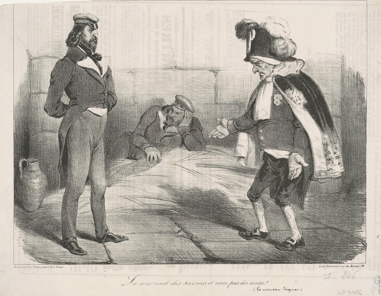 Domstolen ger tjänster och inte domar! av Honoré Daumier