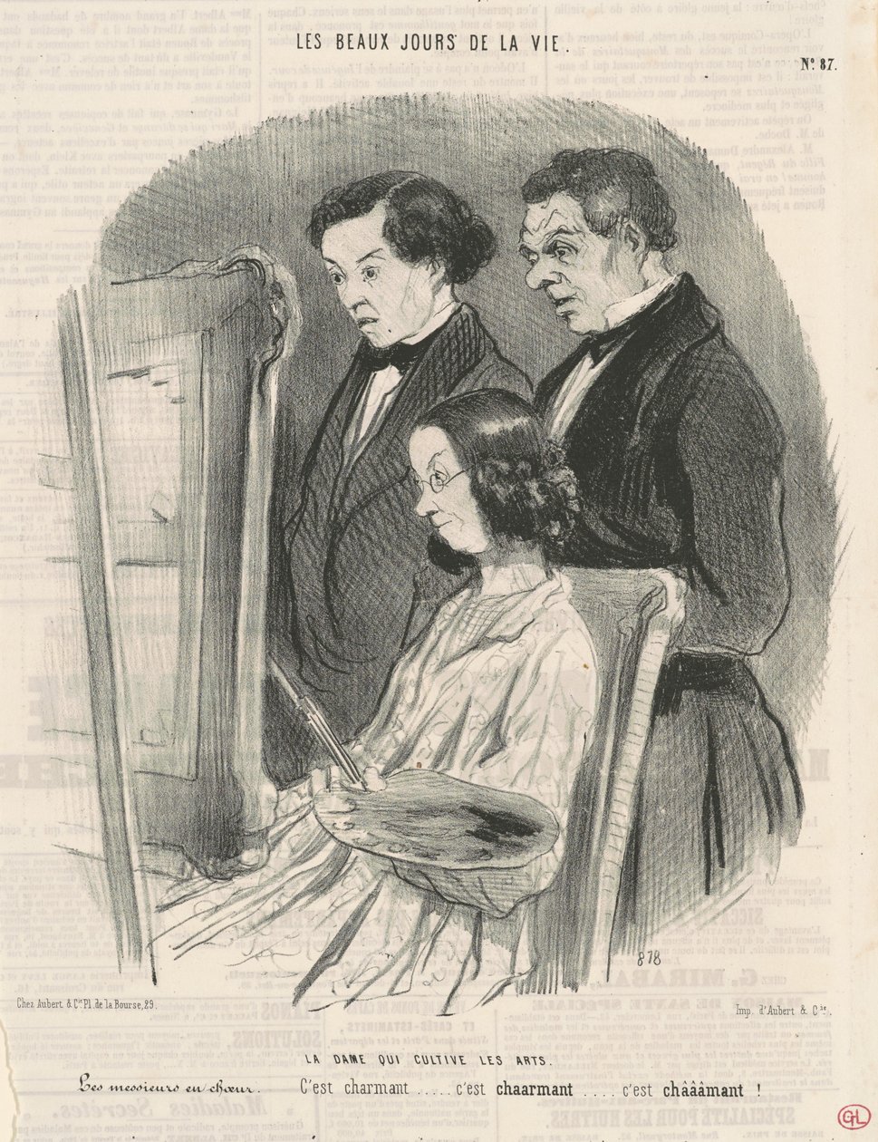 Damen som odlar konsten av Honoré Daumier