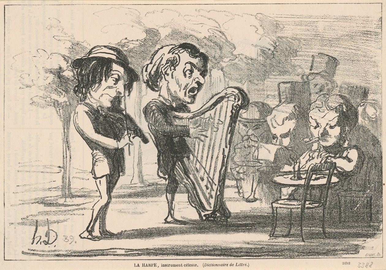 Harpan, himmelskt instrument av Honoré Daumier