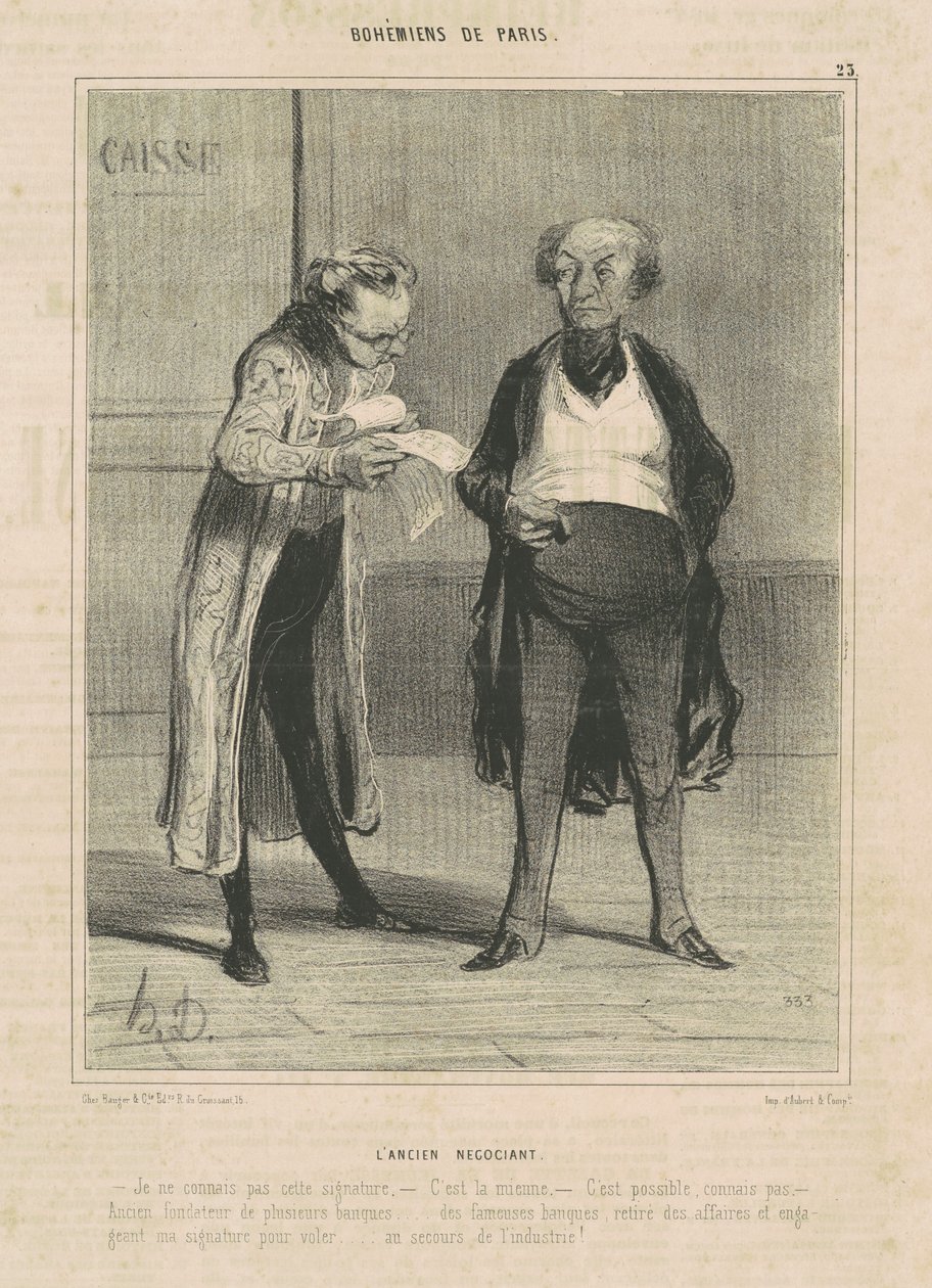 Den gamle handlaren av Honoré Daumier