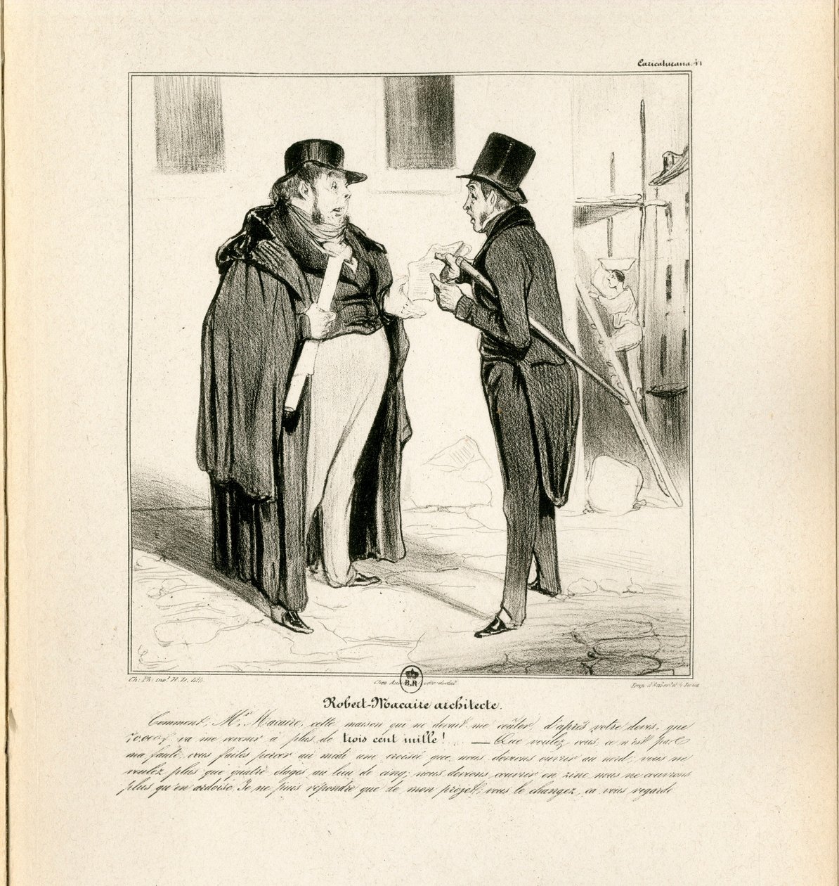 Le Charivari, satirisk i svartvitt av Honoré Daumier