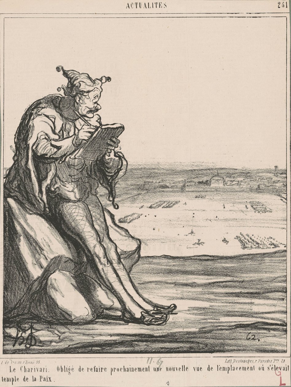 Le Charivari, tvungen att göra om...en ny vy av Honoré Daumier