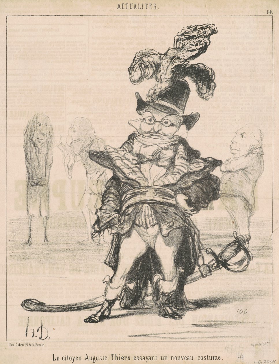 Le Citoyen ... Thiers prövar en ny kostym av Honoré Daumier