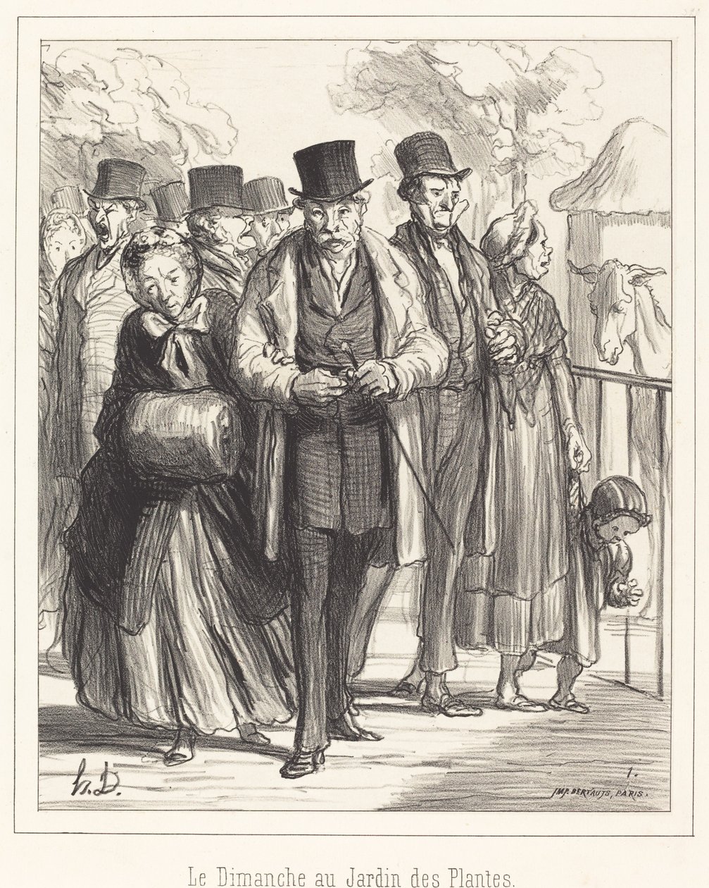 Söndag på Jardin des Plantes av Honoré Daumier