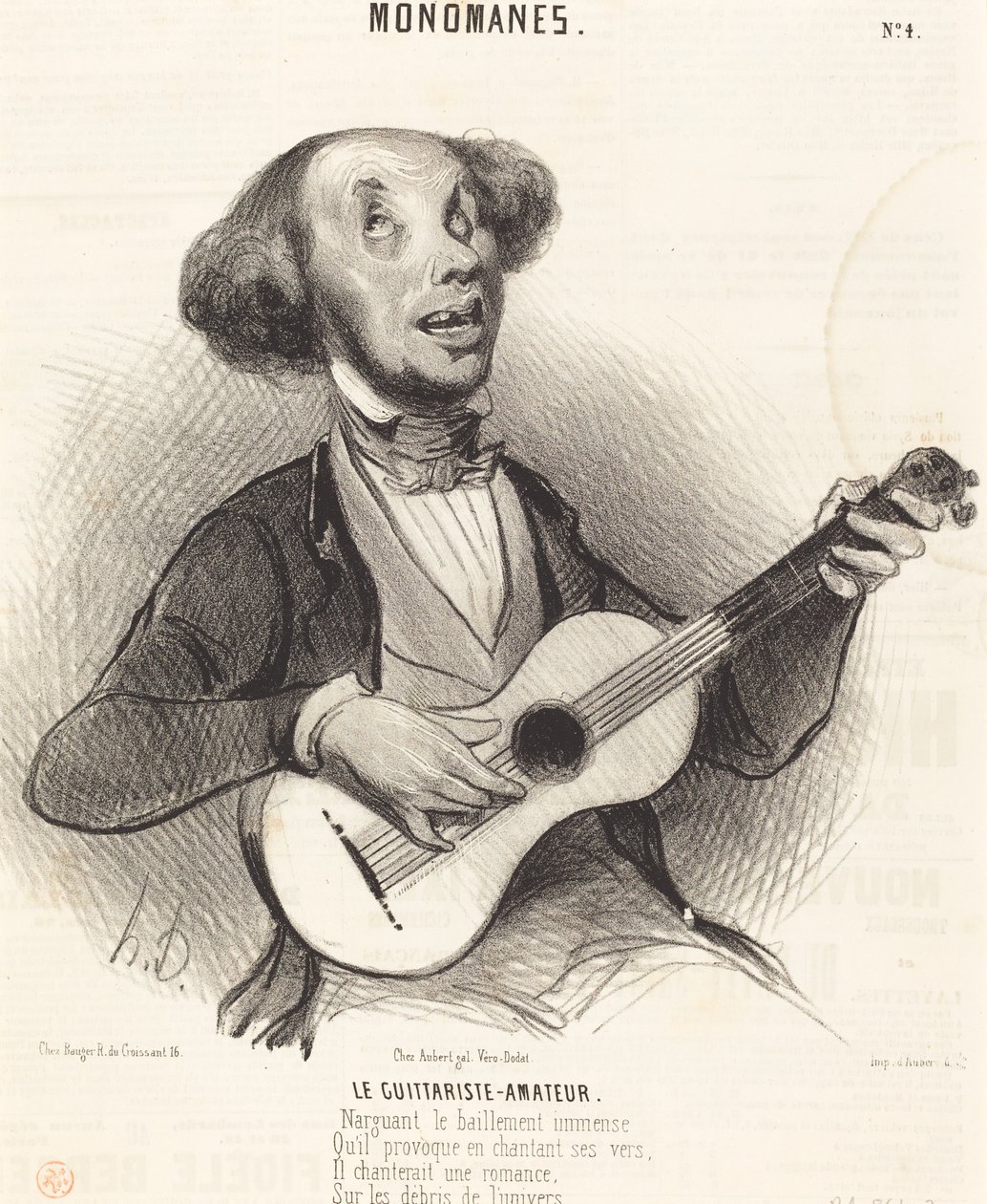 Gitarristen-amatören av Honoré Daumier