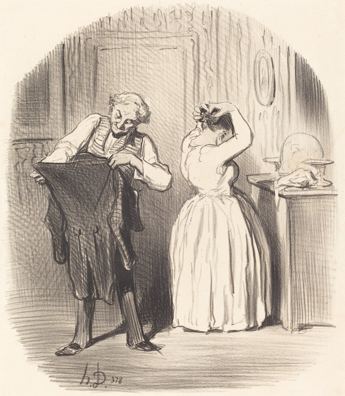 Dagen vi äter på direktörens... av Honoré Daumier