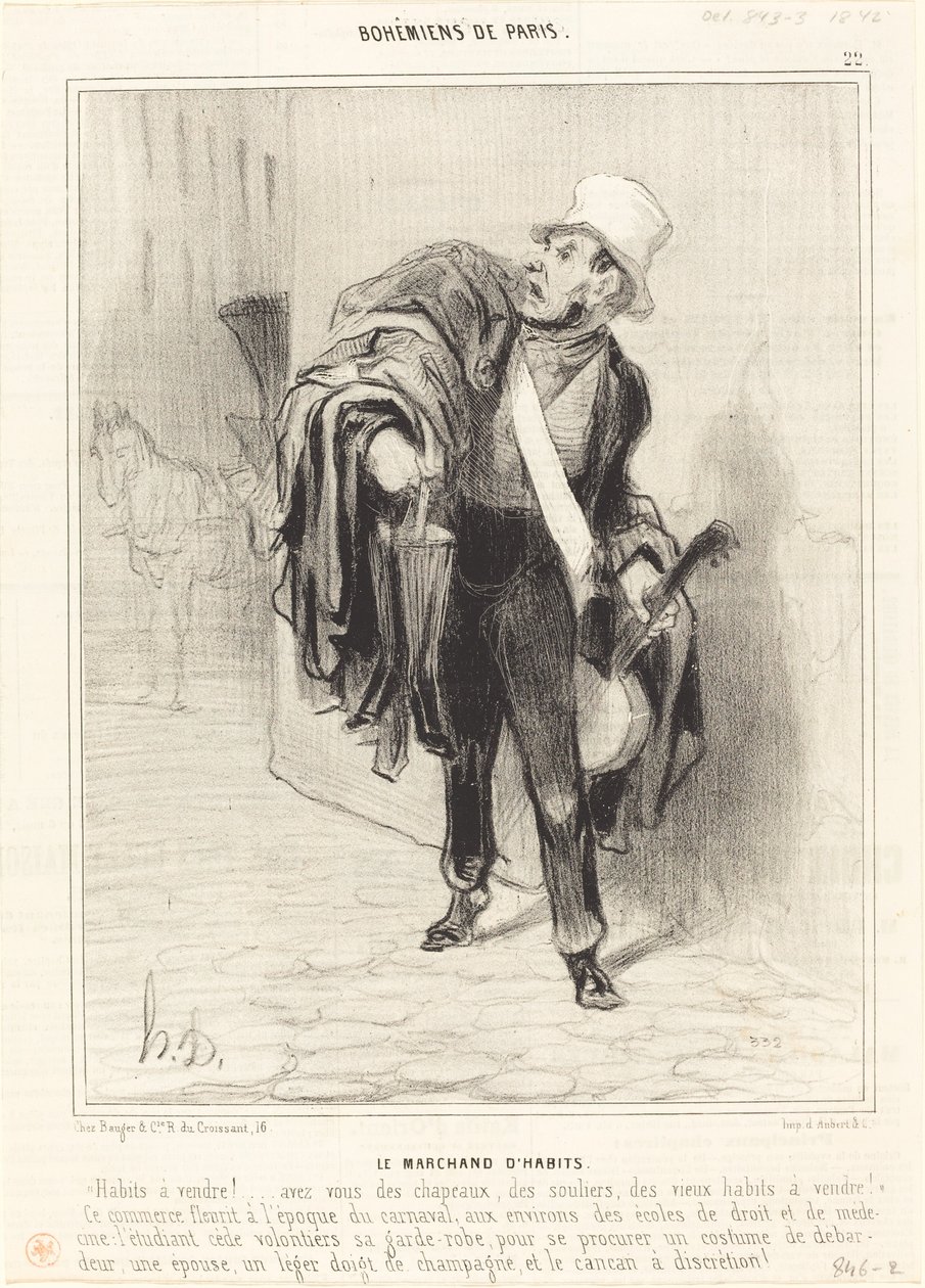 Klädhandlaren av Honoré Daumier