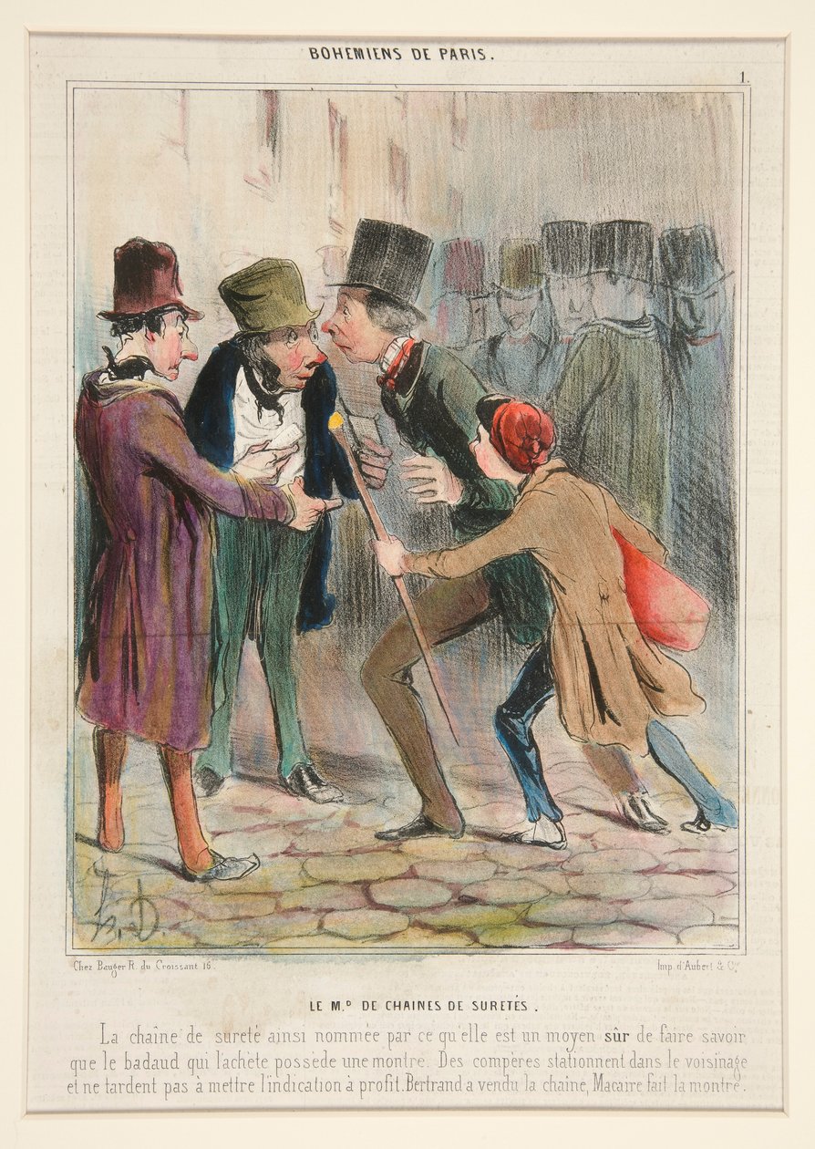 Md. av Chaines du Suretes. Säkerhetskedjan så namngiven av vad av Honoré Daumier