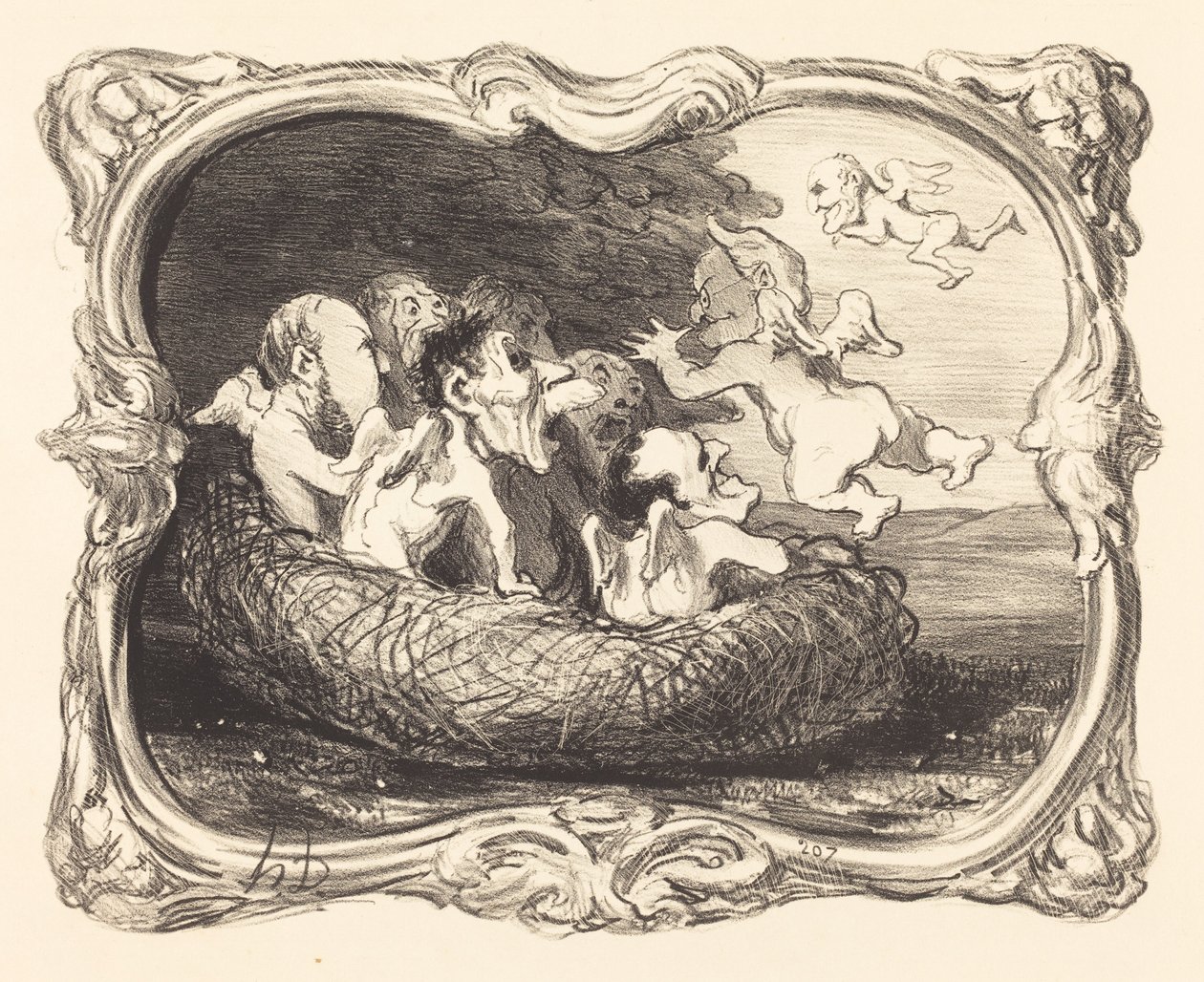 Det övergivna boet av Honoré Daumier