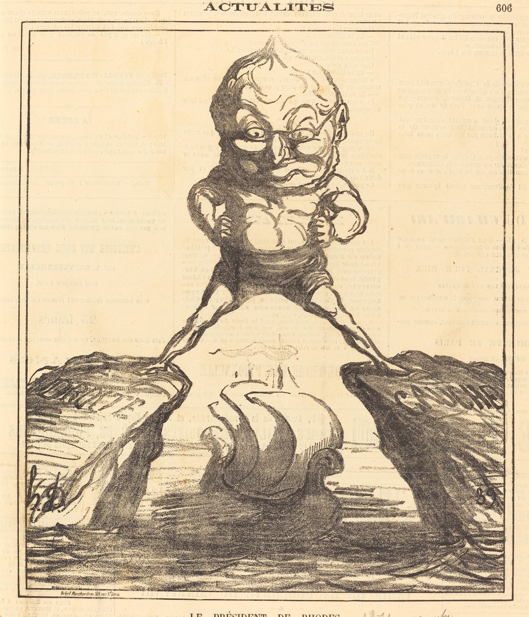 Rhodos president av Honoré Daumier
