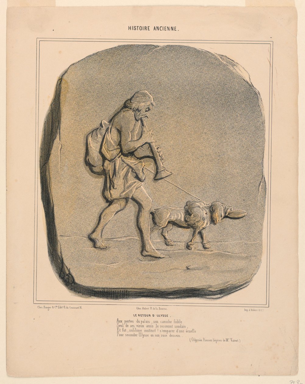 Odysseus återkomst, plåt 7 från den antika historien av Honoré Daumier