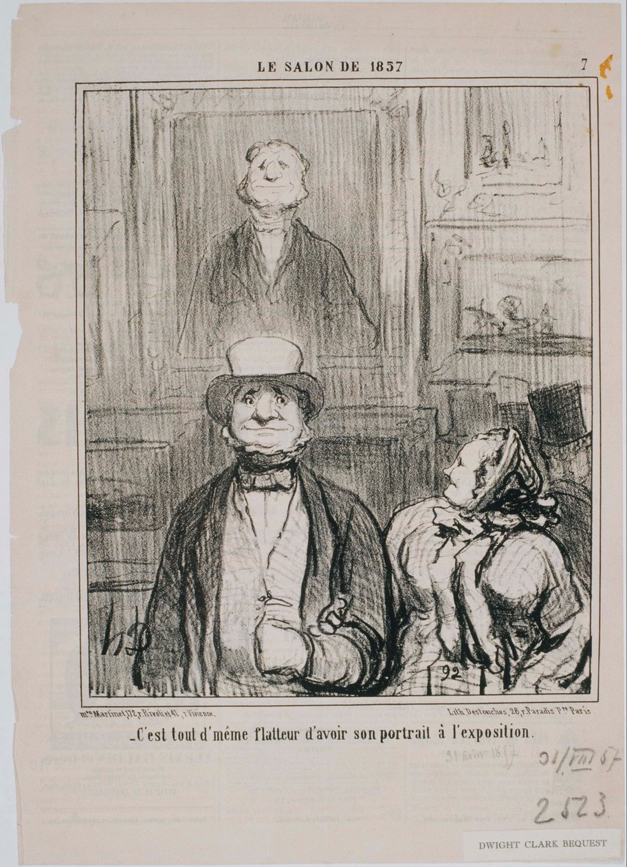 Salongen 1857- Kommentar, det är i denna källare som... av Honoré Daumier