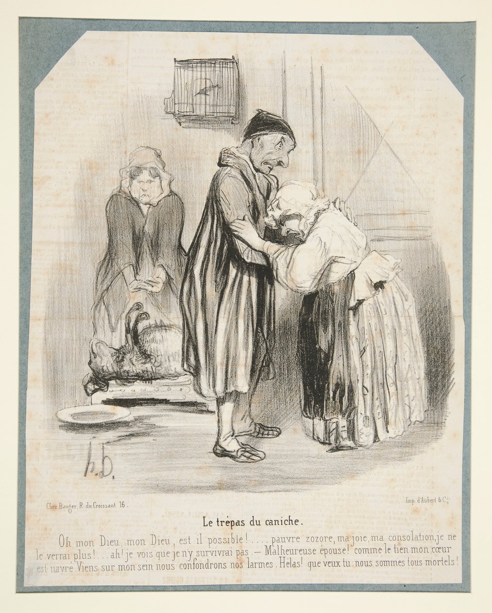 Pudelns Trepas av Honoré Daumier