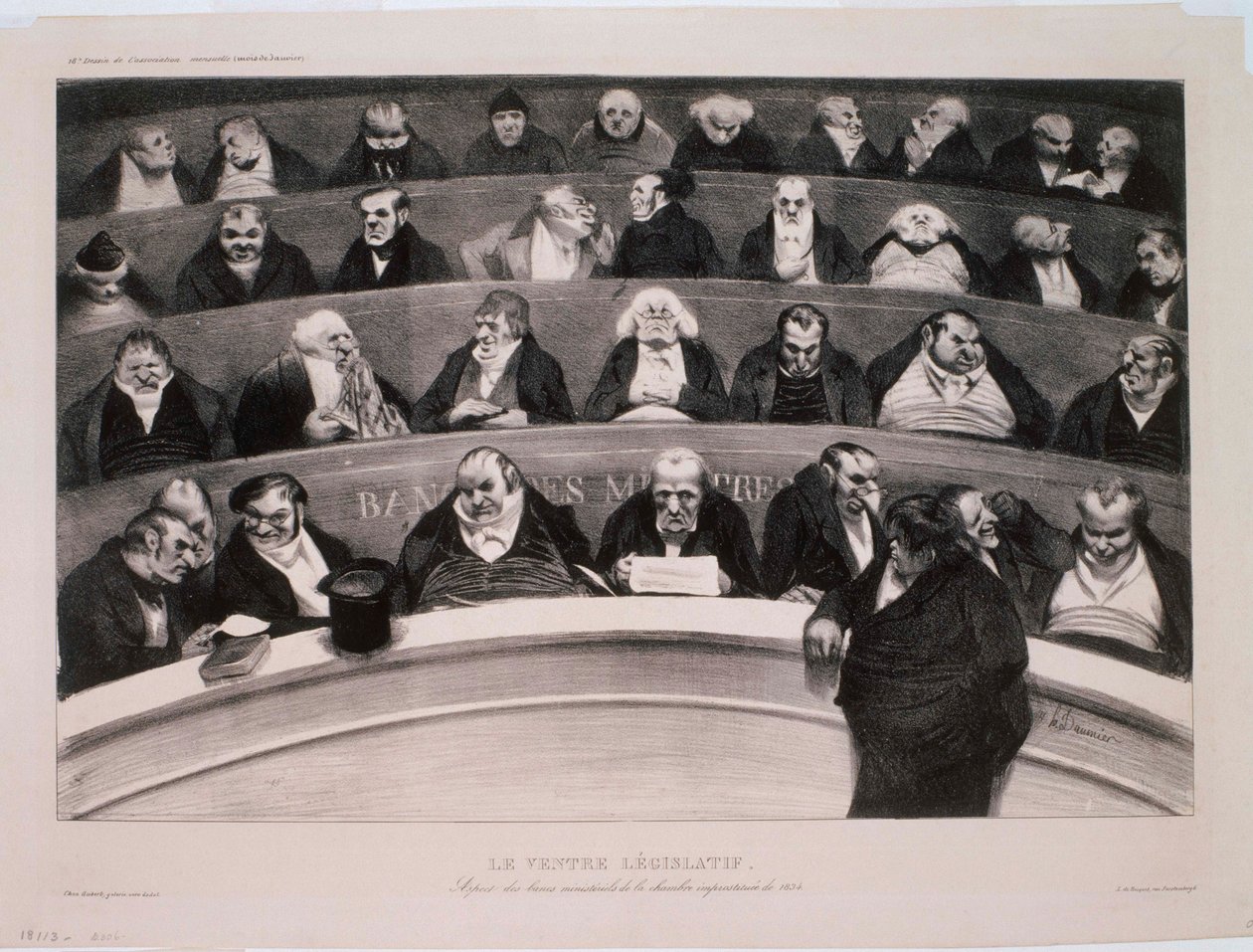 Den lagstiftande magen av Honoré Daumier
