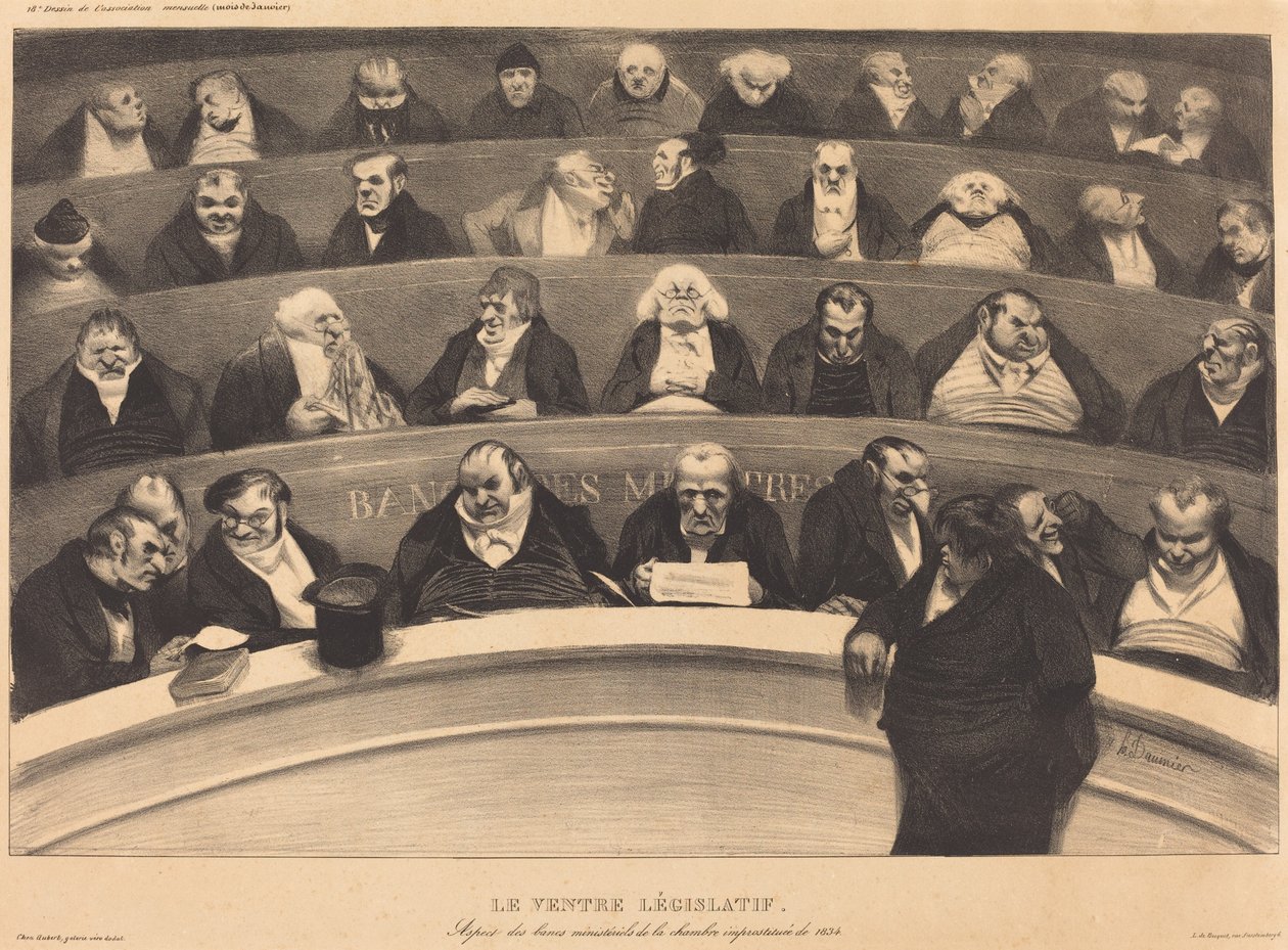 Den lagstiftande magen av Honoré Daumier